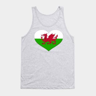 I Love Wales - Heart Welsh Dragon Tank Top